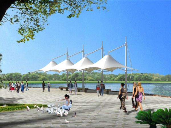 泳池膜結構遮陽蓬