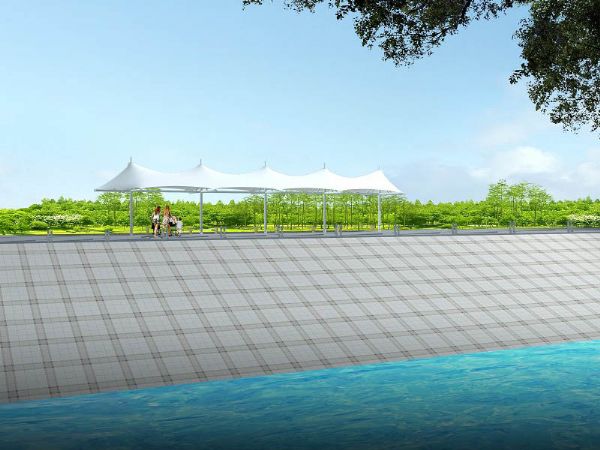 泳池膜結構遮陽蓬