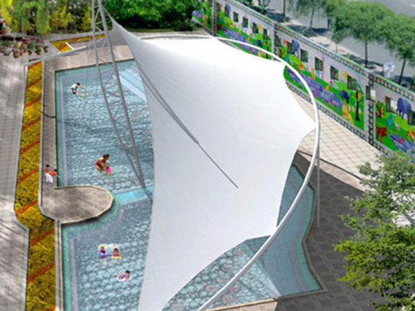 泳池膜結構遮陽蓬