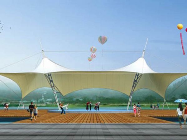 泳池膜結構遮陽蓬